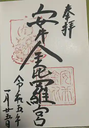安井金比羅宮の御朱印
