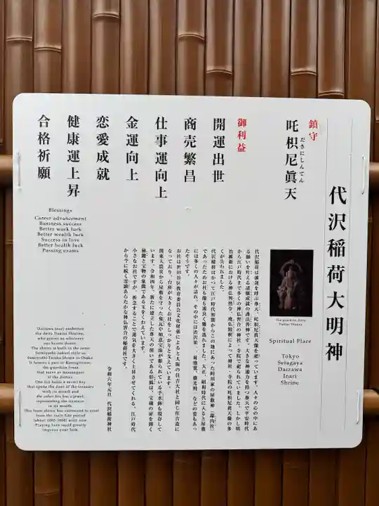 代沢稲荷の歴史