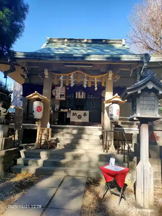 上目黒氷川神社の本殿・本堂