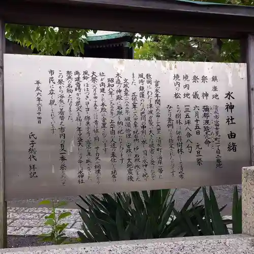 水神社（富士見町）の歴史