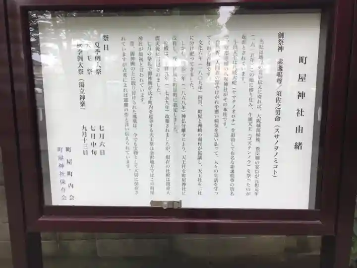 町屋神社の歴史