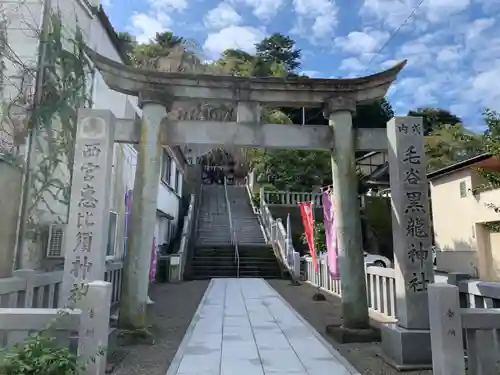 毛谷黒龍神社の鳥居