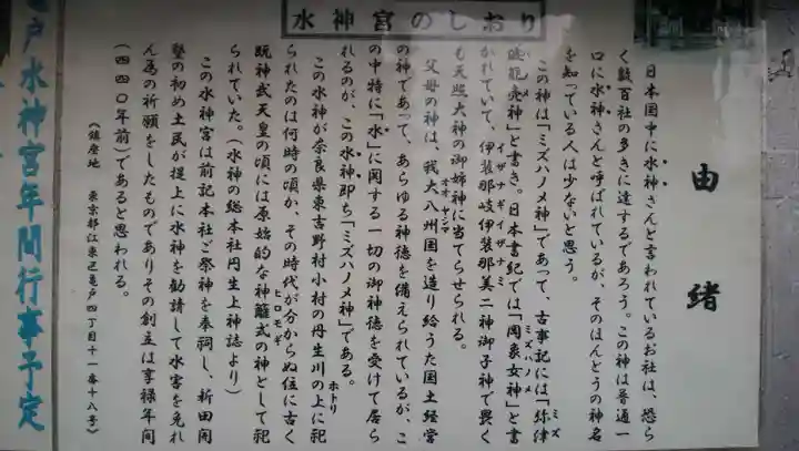 亀戸水神社の歴史