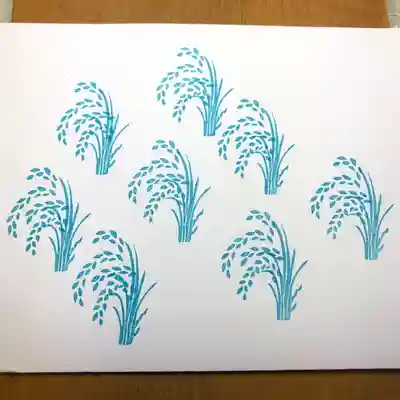 集団にさせると稲らしくなりました。