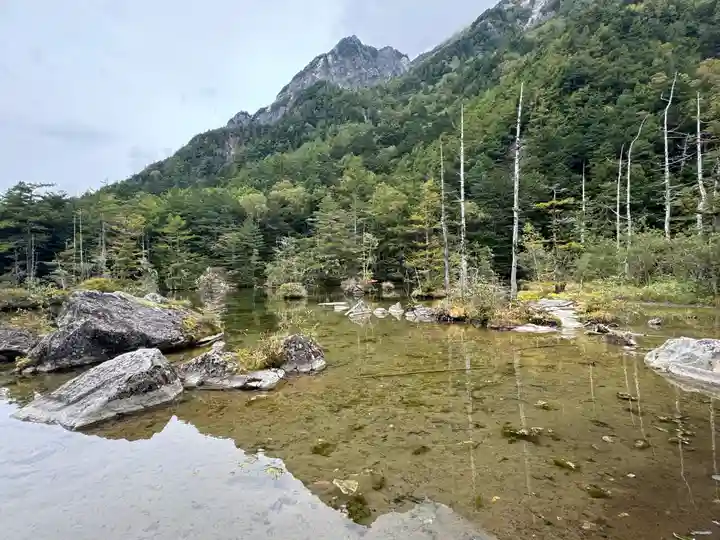 穂高神社奥宮の自然