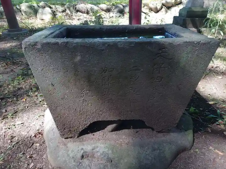 大井俣窪八幡神社の手水舎
