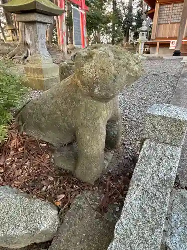 阿久津「田村神社」（郡山市阿久津町）旧社名：伊豆箱根三嶋三社の狛犬