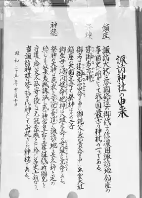 諏訪神社の歴史