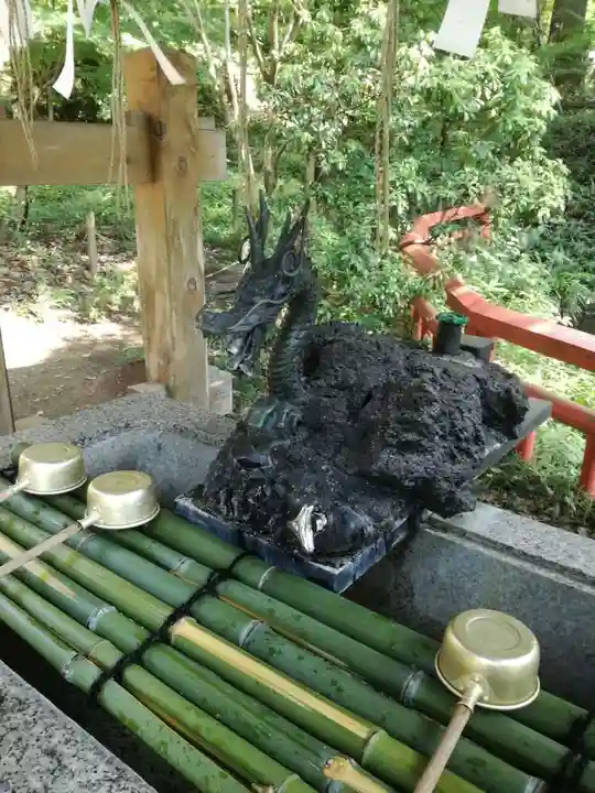 間々田八幡宮の手水舎