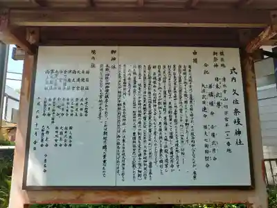 久佐奈岐神社の歴史