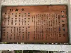 伊和志津神社の歴史