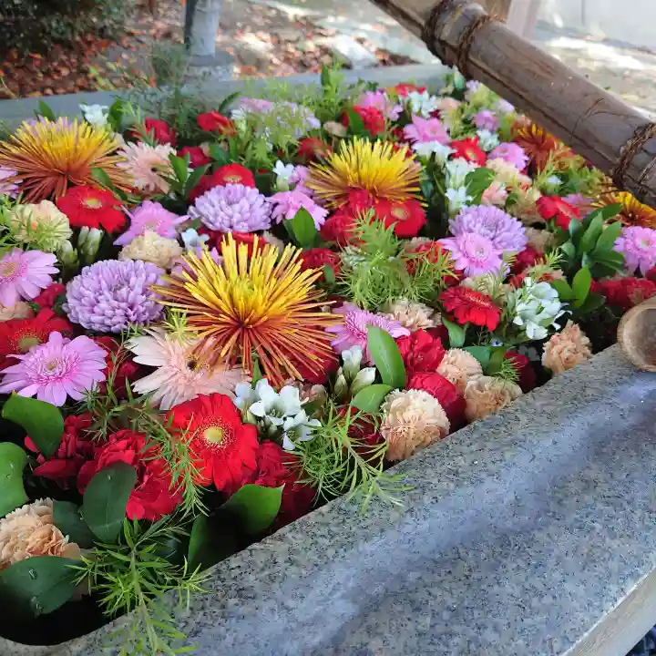 豊山八幡神社の手水舎