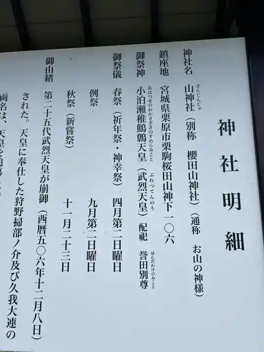 櫻田山神社(宮城県)