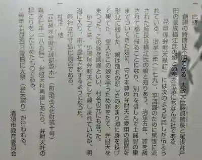 市寸島社（辨財天神社）の歴史