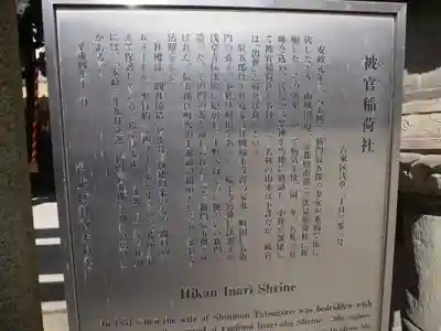 被官稲荷神社の歴史