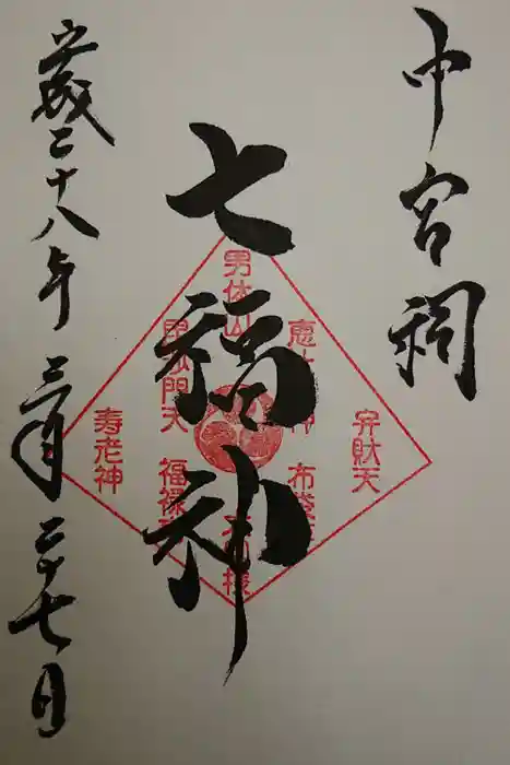 日光二荒山神社中宮祠の御朱印