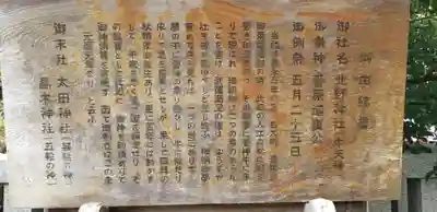 牛天神北野神社の歴史