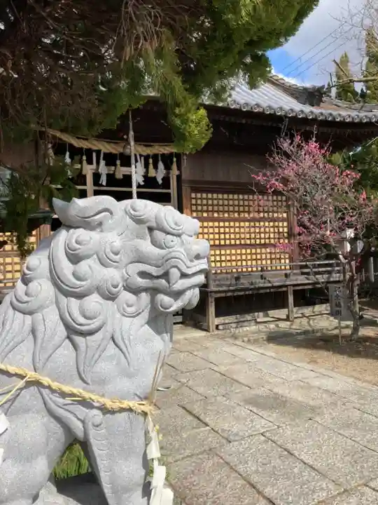 休天神社の狛犬