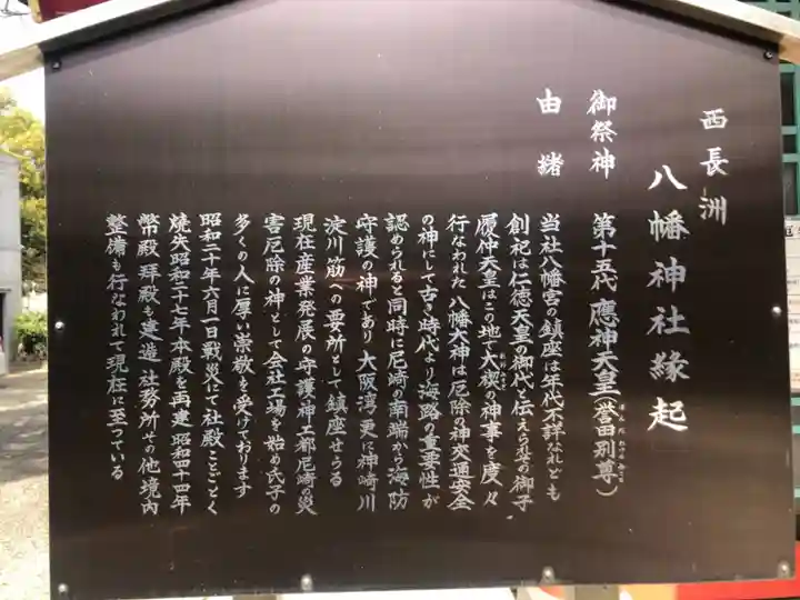 西長洲八幡神社の歴史