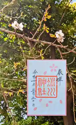 季節の限定御朱印 『さくら参り』
