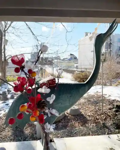 釧路一之宮 厳島神社の手水舎