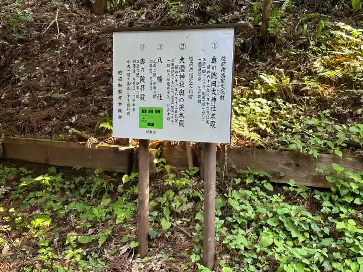 大瀧神社・岡太神社奥の院の周辺