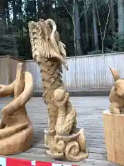 日光大室高龗神社の狛犬