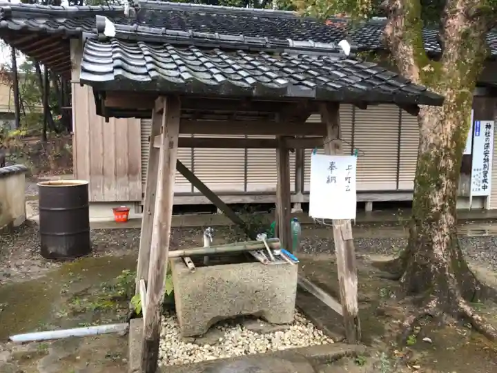 走田神社の手水舎