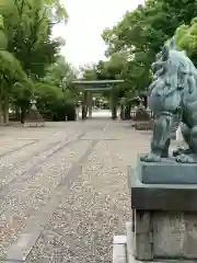 溝旗神社（肇國神社）の狛犬