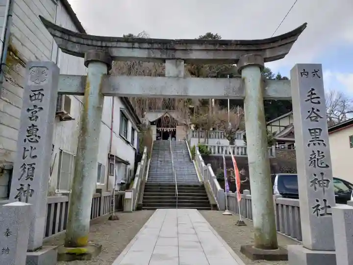 毛谷黒龍神社の鳥居