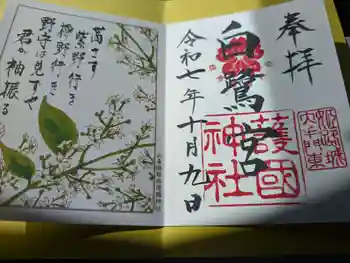 兵庫縣姫路護國神社の御朱印 2025年10月