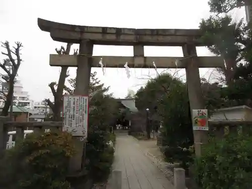 鳩森八幡神社の鳥居