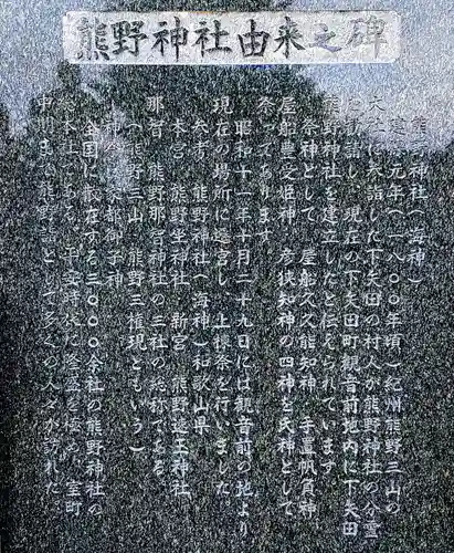 熊野神社（下矢田町）の歴史