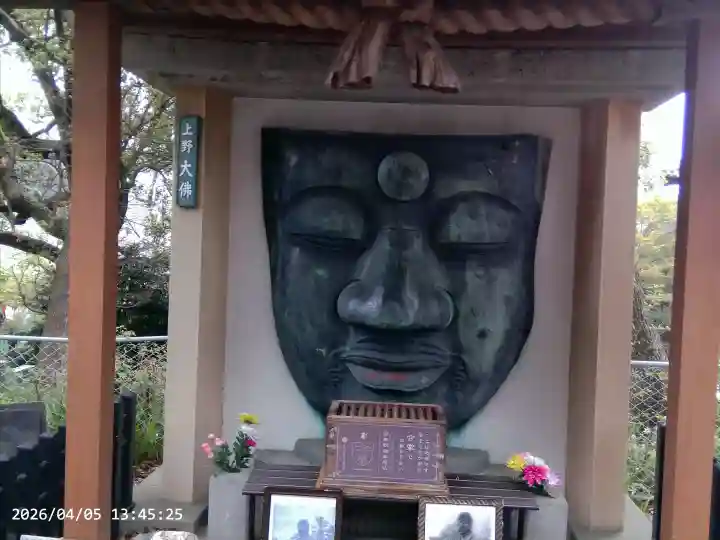 上野大佛の{uncategorized: "未分類", other: "その他", undefined: "問題あり", building: "その他建物", grave: "お墓", sacred_gate: "鳥居", guardian: "狛犬", statue: "像", buddha: "仏像", history: "歴史", nature: "自然", garden: "庭園", animal: "動物", pagoda: "塔", temizu: "手水舎", mountain_gate: "山門・神門", sanctuary: "本殿・本堂", subordinate: "末社・摂社", art: "芸術", scenery: "景色", jizo: "地蔵", ema: "絵馬", goshuin: "御朱印", omikuji: "おみくじ", items: "授与品その他", amulet: "お守り", goshuincho: "御朱印帳", eats: "食事", festival: "お祭り", votive_dance: "神楽", shichigosan: "七五三参", wedding: "結婚式", experience: "体験その他", initially: "初詣", around: "周辺", anti_infection: "感染症対策"}