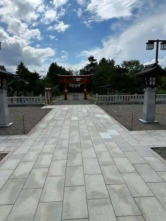 美瑛神社の庭園