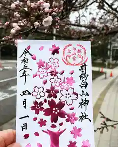 白山神社の御朱印 2023年04月01日(土)〜(2023年03月26日(日) 17時02分42秒投稿)