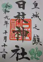 日枝神社の御朱印