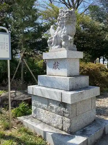 阿豆佐味天神社 立川水天宮の狛犬