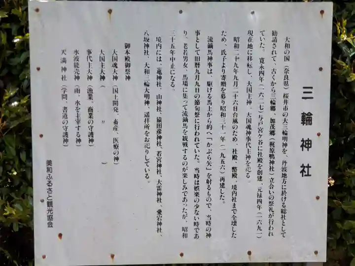 三輪神社の歴史