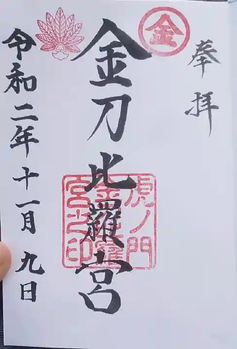 虎ノ門金刀比羅宮の御朱印