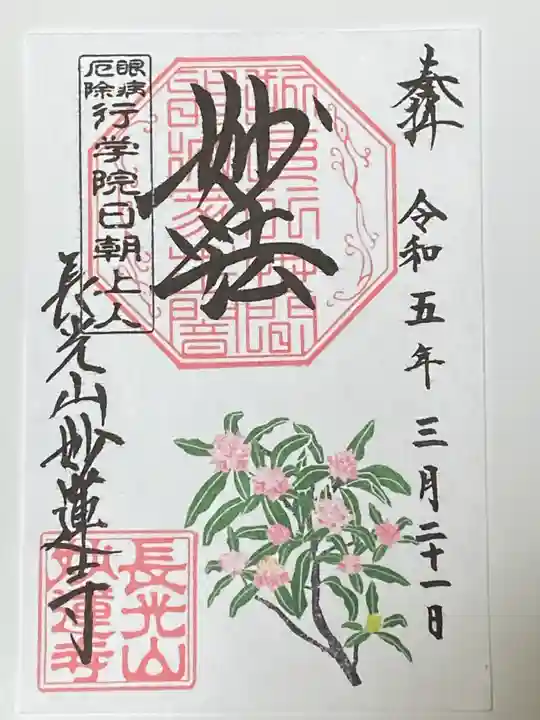 妙蓮寺の御朱印