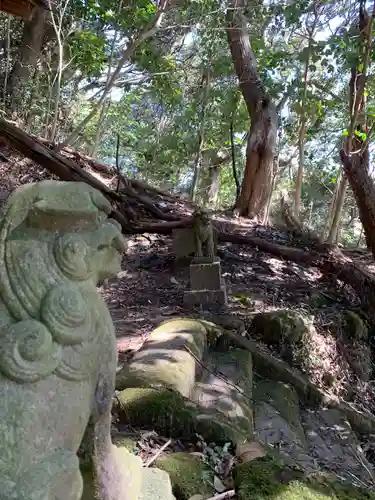 神社(名称不明)の狛犬