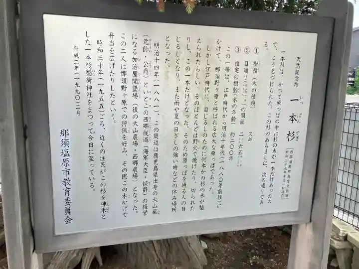 一本杉稲荷神社の歴史