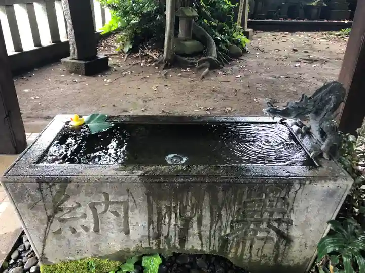 柏諏訪神社の手水舎