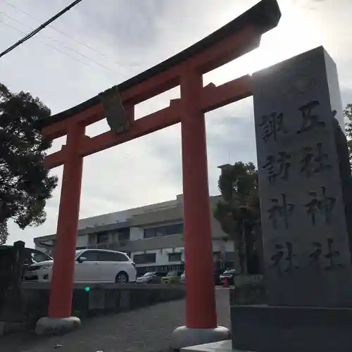 五社神社　諏訪神社の鳥居