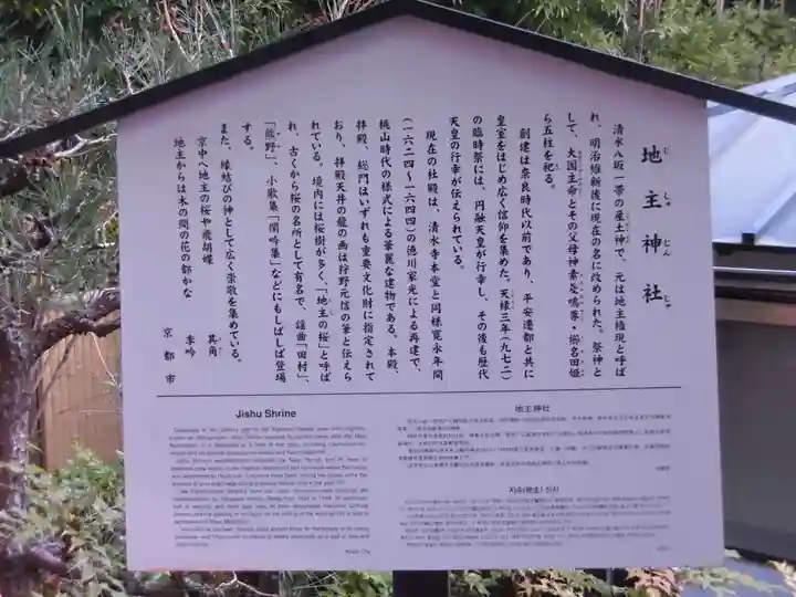 地主神社の歴史