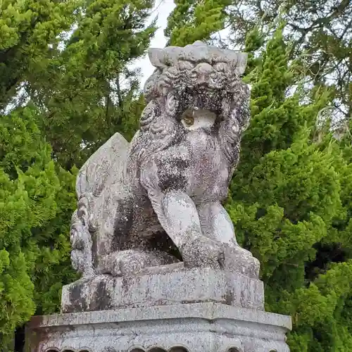 美麻奈比古神社の狛犬