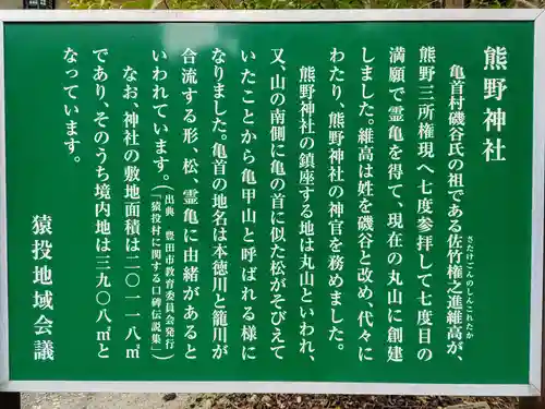 熊野神社（亀首町）の歴史