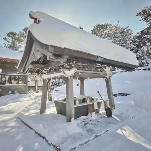 網走神社の手水