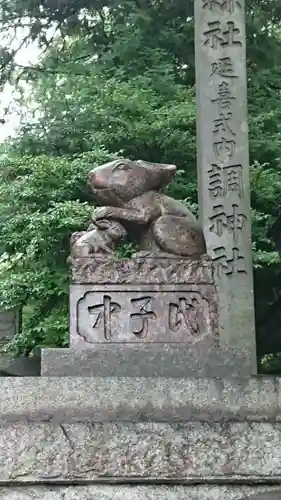 調神社の狛犬